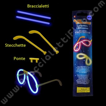 Occhiali Fluo Aviatore Singoli (1 pz)