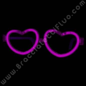 Occhiali Fluo Cuore Singoli (1 pz)